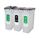 Rubbermaid Slim Jim 3-Stream Recycling Station General Waste/Mixed Recycling/Food Waste 2217670
