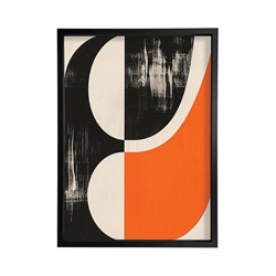 Black To Orange Shapes Framed Print A2 16x24 Inches FP1STVCDA0131A2S