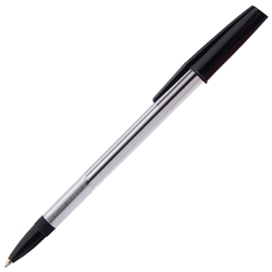 Centrol WB Budget Pen Medium Point Ballpen 0.7mm BLACK (Box 50)