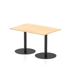Italia 1200 x 800mm Poseur Rectangular Table Maple Top 720mm High Black Leg
