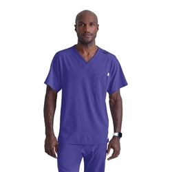 Skechers Unisex V Neck Scrub Top Grape M SK0112/GRAP/M