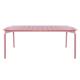 Breeze Aluminium Slatted Table Rectangular Brick Dust