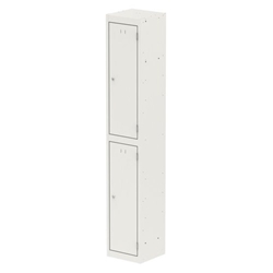 Qube Locker 2 Door 1800mm High White