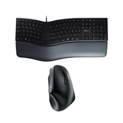 Cherry Right Handed Ergonomic Wireless Keyboard and Mouse Bundle CH810003