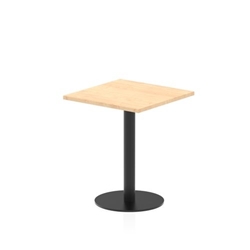 Italia 600mm Poseur Square Table Maple Top 720mm High Black Leg