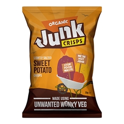 Junk Crisps Junk Organic Sweet Potato Crisps Lightly Salted 30G 18