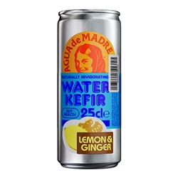 Agua De Madre Lemon & Ginger Water Kefir Cans 25Cl 12