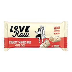 Loveraw White Cre&M Wafer Bar Choc 43G 12