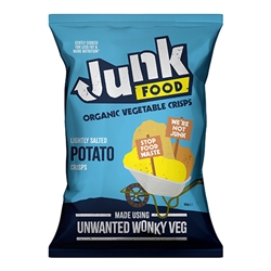 Junk Crisps Junk Organic Potato Crisps Lightly Salted 100G 12