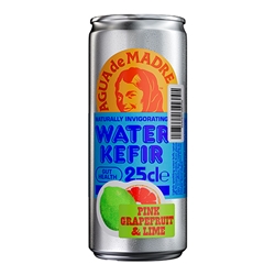 Agua de Madre Pink Grapefruit & Lime Water Kefir Cans 25cl 12