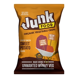 Junk Organic Sweet Potato Crisps Lightly Salted 100G 12