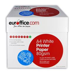 Carta A4 Euroffice - per stampanti e fotocopiatrici - bianca - 80g/mq - conf. 5