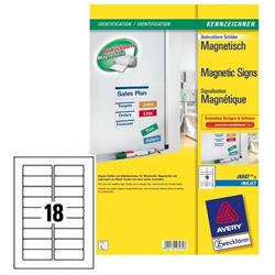 Etichette magnetiche Avery - 78x28 mm - 18 etichette/ff - 5 fogli