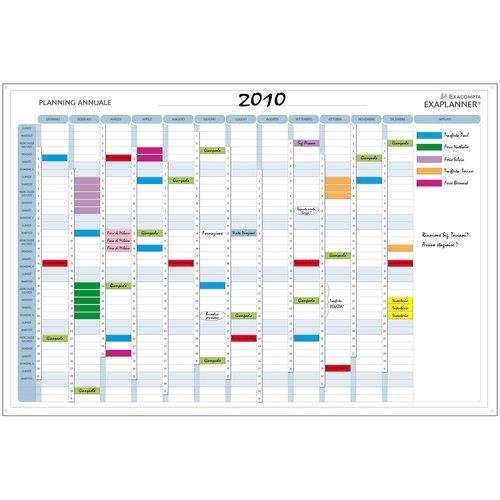 Planning Magnetico Exaplanner Annuale 90x59 Cm 56156j 3130630561569 Euroffice