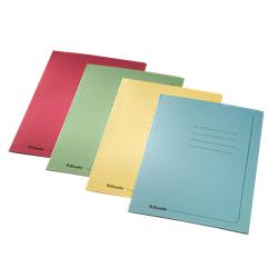 Cartelline Esselte - a 3 lembi - 25x35 cm - giallo - conf. 25