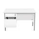 Sonata Rectangular 1200mm Desk with Single 2 Drawer Pedestal - White Ref EF1275REC2DPWHBK