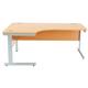 Octet Plus Left Hand 1800mm Core Workstation - Beech with Silver Frame Ref ZFPC1812(L)BCH