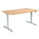Octet Plus Sit-Stand Rectangular 1600mm Height Adjustable Desk System - Beech Ref ZFSS1608BCH/SIL