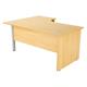 Workmode Right Hand 1800mm Core Workstation with Panel Ends - Oak Ref ZWM18RPOAK