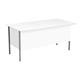 Sonata Rectangular 1500mm Desk with Single 2 Drawer Pedestal - White Ref EF1575REC2DPWHBK