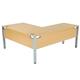 Octet 3 Left Hand 1600mm Return Workstation - Nova Oak with Silver Frame Ref ZF3R1608(L)NOAK