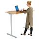 Octet Plus Sit-Stand Rectangular 1600mm Height Adjustable Desk System - Beech Ref ZFSS1608BCH/SIL