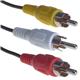 Group Gear (2m) 21 pin SCART (In) to 3 x RCA/Phono Plugs (Out) A/V Adaptor