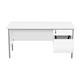 Sonata Rectangular 1500mm Desk with Single 2 Drawer Pedestal - White Ref EF1575REC2DPWHBK