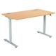 Octet Plus Sit-Stand Rectangular 1600mm Height Adjustable Desk System - Beech Ref ZFSS1608BCH/SIL