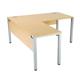 Octet 3 Left Hand 1600mm Return Workstation - Nova Oak with Silver Frame Ref ZF3R1608(L)NOAK