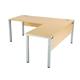 Octet 3 Right Hand 1800mm Return Workstation - Nova Oak with Silver Frame Ref ZF3R1808(R)NOAK