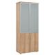 Minuet Executive High Storage Glass Doors Cabinet with 3 Shelves - Cappuccino Ref ZES625CAP