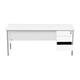 Sonata Rectangular 1800mm Desk with Single 3 Drawer Pedestal - White Ref EF1875REC3DPWHBK