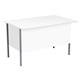 Sonata Rectangular 1200mm Desk with Single 2 Drawer Pedestal - White Ref EF1275REC2DPWHBK