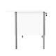 Sonata Rectangular 1200mm Desk with Single 2 Drawer Pedestal - White Ref EF1275REC2DPWHBK