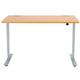 Octet Plus Sit-Stand Rectangular 1600mm Height Adjustable Desk System - Beech Ref ZFSS1608BCH/SIL