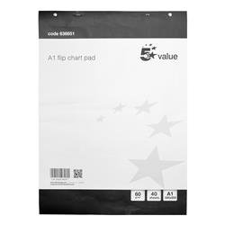 5 Star Value Flipchart Pad A1 [Pack 5]