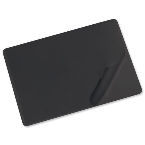 Buy Durable Desk Mat with Transparent Overlay W650xD520mm Black Ref