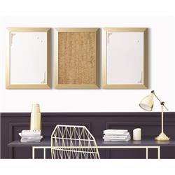 Bi-Office Personal Message Board Set Metallic Gold (3 Pack) SOR031