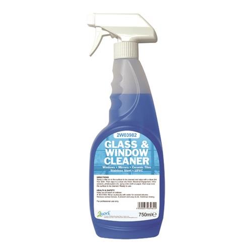 2Work Glass and Window Cleaner Trigger Spray Bottle 750ml 2W03982