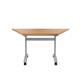 Allegro Tilting Table 1400 X 700 - Oak Trapezoidal Top and Silver/Ref OTT1470TRAPSVNO