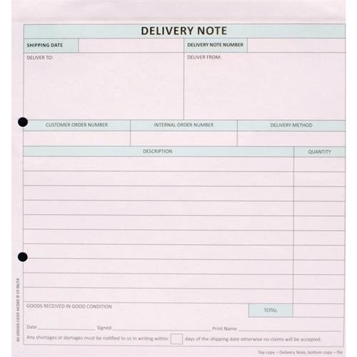 Buy Custom Forms 2-Part Delivery Note White/Pink (50 Pack) HCD02 ...