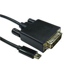 Cables Direct USB C to DVI 4k @ 30HZ 2 m Black