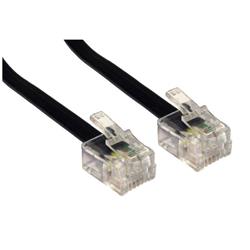 Cables Direct RJ-11, 3m telephony cable Black