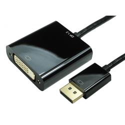 Cables Direct HDDP-DVI cable interface/gender adapter DisplayPort V1.2 DVI-D Black