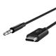 Belkin RockStar 3.5mm with USB-C Connector audio cable USB C Black