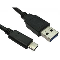 Cables Direct USB3C-921H USB cable 0.5 m 3.2 Gen 1 (3.1 Gen 1) USB A USB C Black