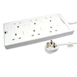 Cables Direct RB-02-6GANGSWD power extension 2 m 6 AC outlet(s) Indoor White