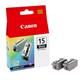 Canon BCI-15BK Black Inkjet Cartridges (Pack of 2) 8190A002