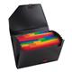 Snopake Rainbow and Black 13 Part Stepped Expanding File 15850